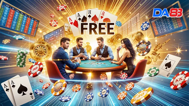 Chơi game đánh bài miễn phí giải trí không giới hạn tại DA88 2 Các đặc điểm thu hút của game đánh bài miễn phí